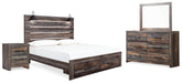 J&M Furniture - Ashley Furniture - Drystan King Panel Storage Bed, Dresser, Mirror and Nightstand - King Panel Storage Bed, Dresser, Mirror and Nightstand - B211B67